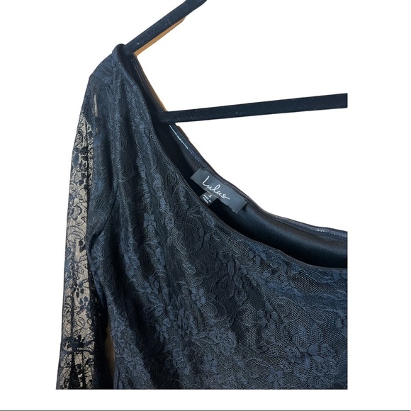 Lulus Come To Play Black One Shoulder Dress - Picture 5 of 7